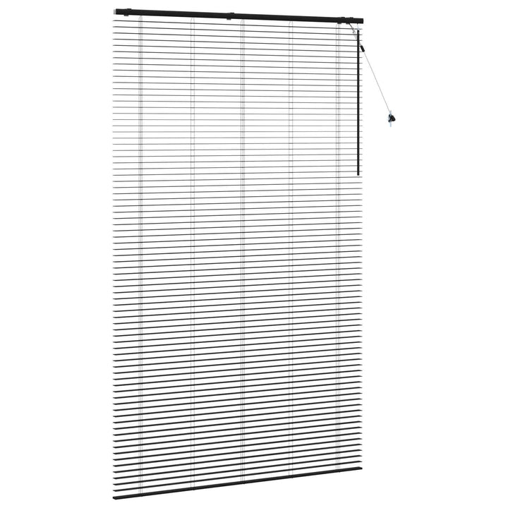 Persienner Sort 145 x 250 cm 35 mm Massivt Paulownia Træ