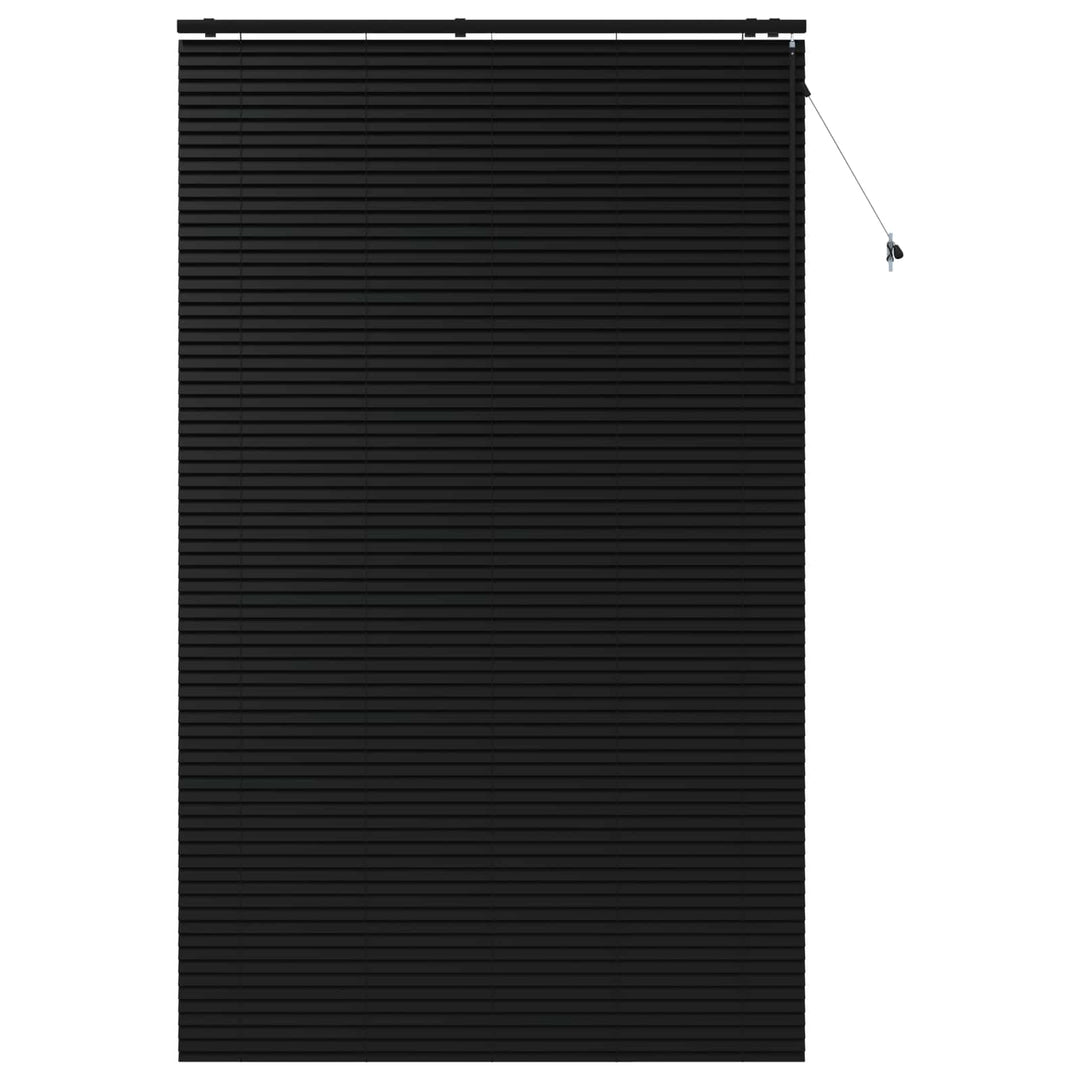 Persienner Sort 155 x 250 cm 35 mm Massivt Paulownia Træ