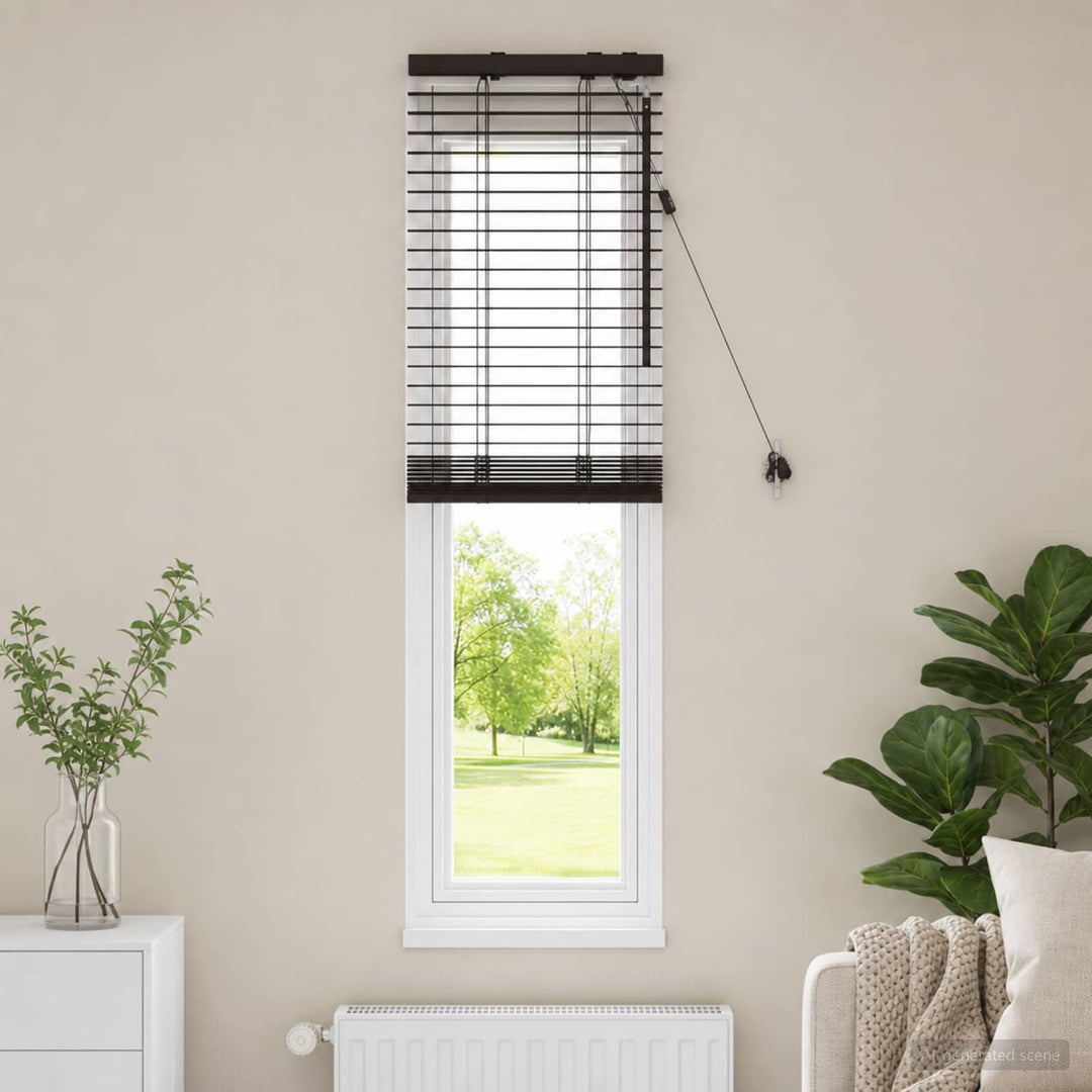 Persienner Mørk Brun 50 x 130 cm 35 mm Massivt Paulownia Træ