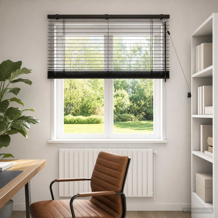 Persienner Mørk Brun 105 x 130 cm 35 mm Massivt Paulownia Træ