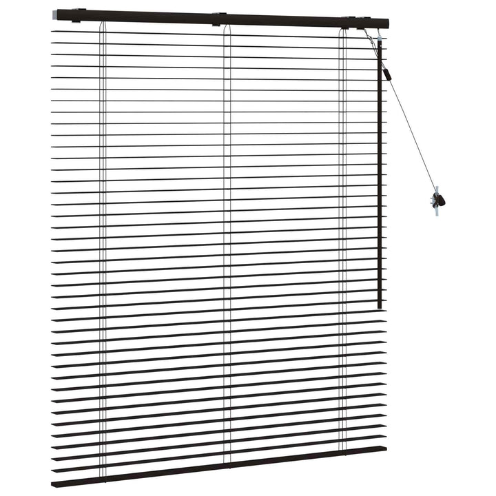 Persienner Mørk Brun 100 x 130 cm 35 mm Massivt Paulownia Træ