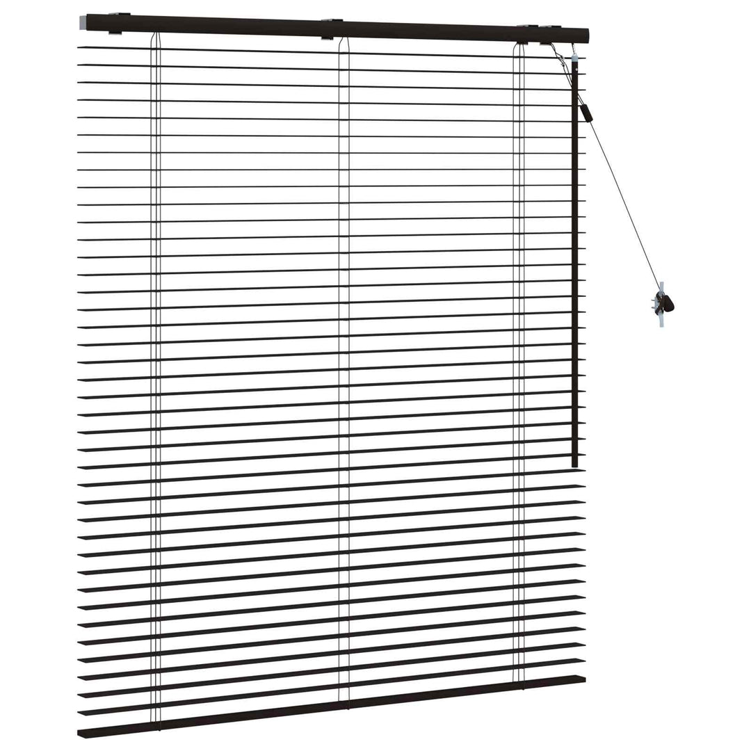Persienner Mørk Brun 105 x 130 cm 35 mm Massivt Paulownia Træ