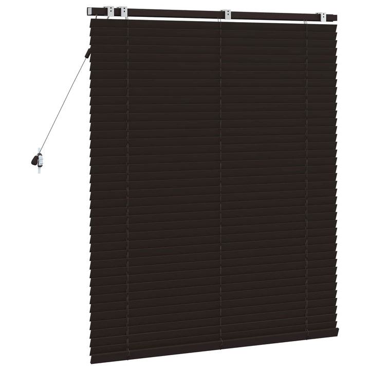 Persienner Mørk Brun 120 x 130 cm 35 mm Massivt Paulownia Træ
