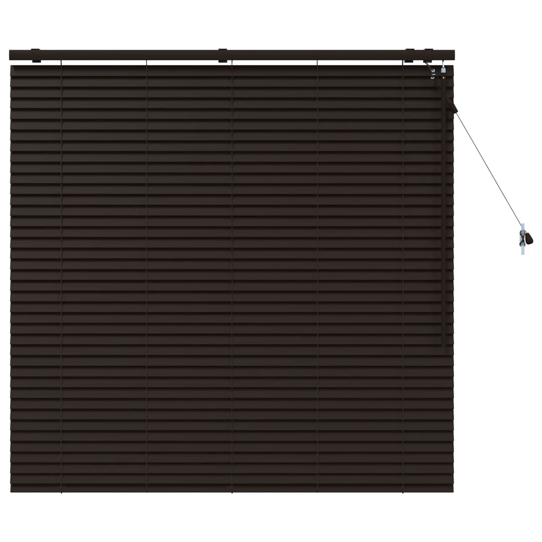 Persienner Mørk Brun 130 x 130 cm 35 mm Massivt Paulownia Træ