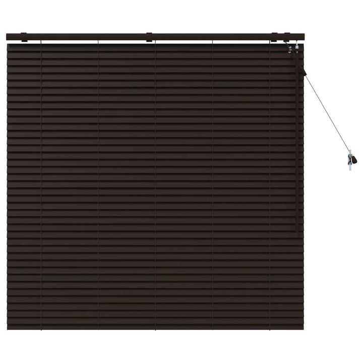 Persienner Mørk Brun 140 x 130 cm 35 mm Massivt Paulownia Træ