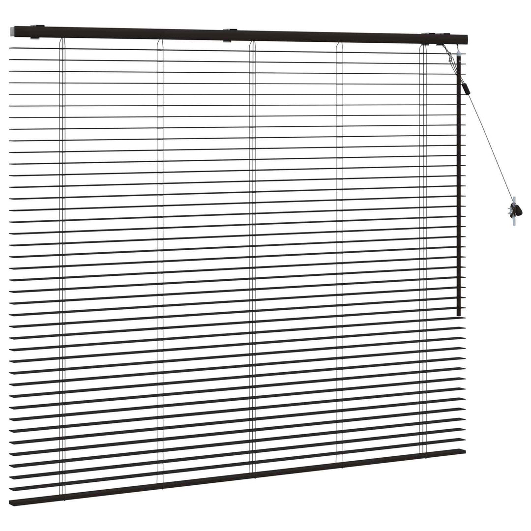 Persienner Mørk Brun 150 x 130 cm 35 mm Massivt Paulownia Træ
