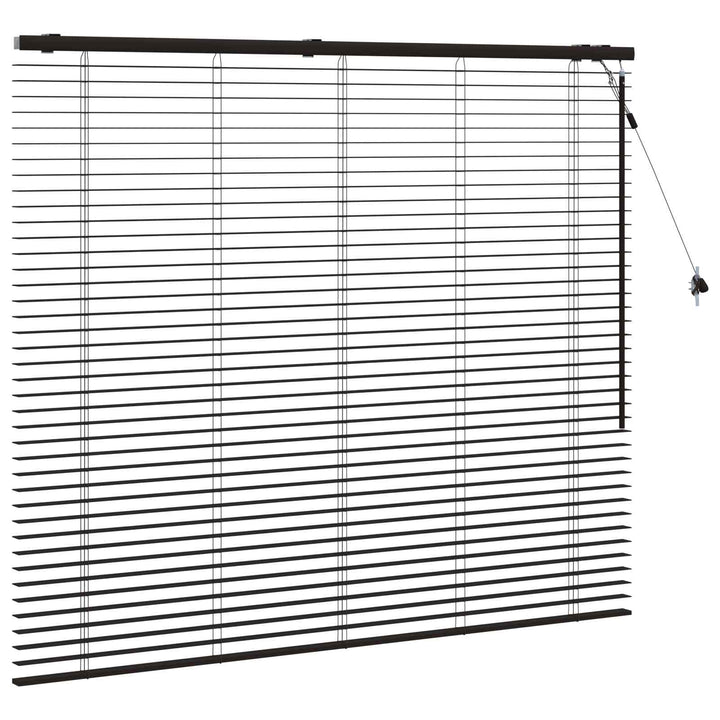 Persienner Mørk Brun 155 x 130 cm 35 mm Massivt Paulownia Træ