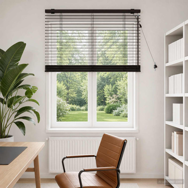 Persienner Mørk Brun 70 x 160 cm 35 mm Massivt Paulownia Træ