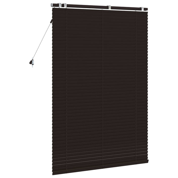 Persienner Mørk Brun 120 x 160 cm 35 mm Massivt Paulownia Træ