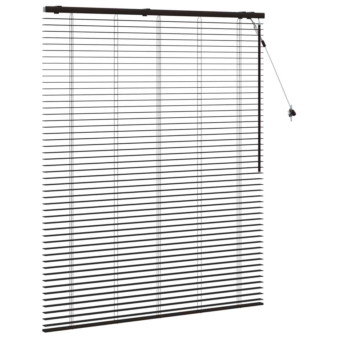 Persienner Mørk Brun 130 x 160 cm 35 mm Massivt Paulownia Træ