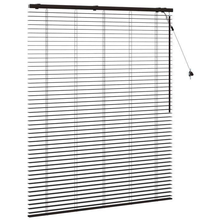 Persienner Mørk Brun 130 x 160 cm 35 mm Massivt Paulownia Træ