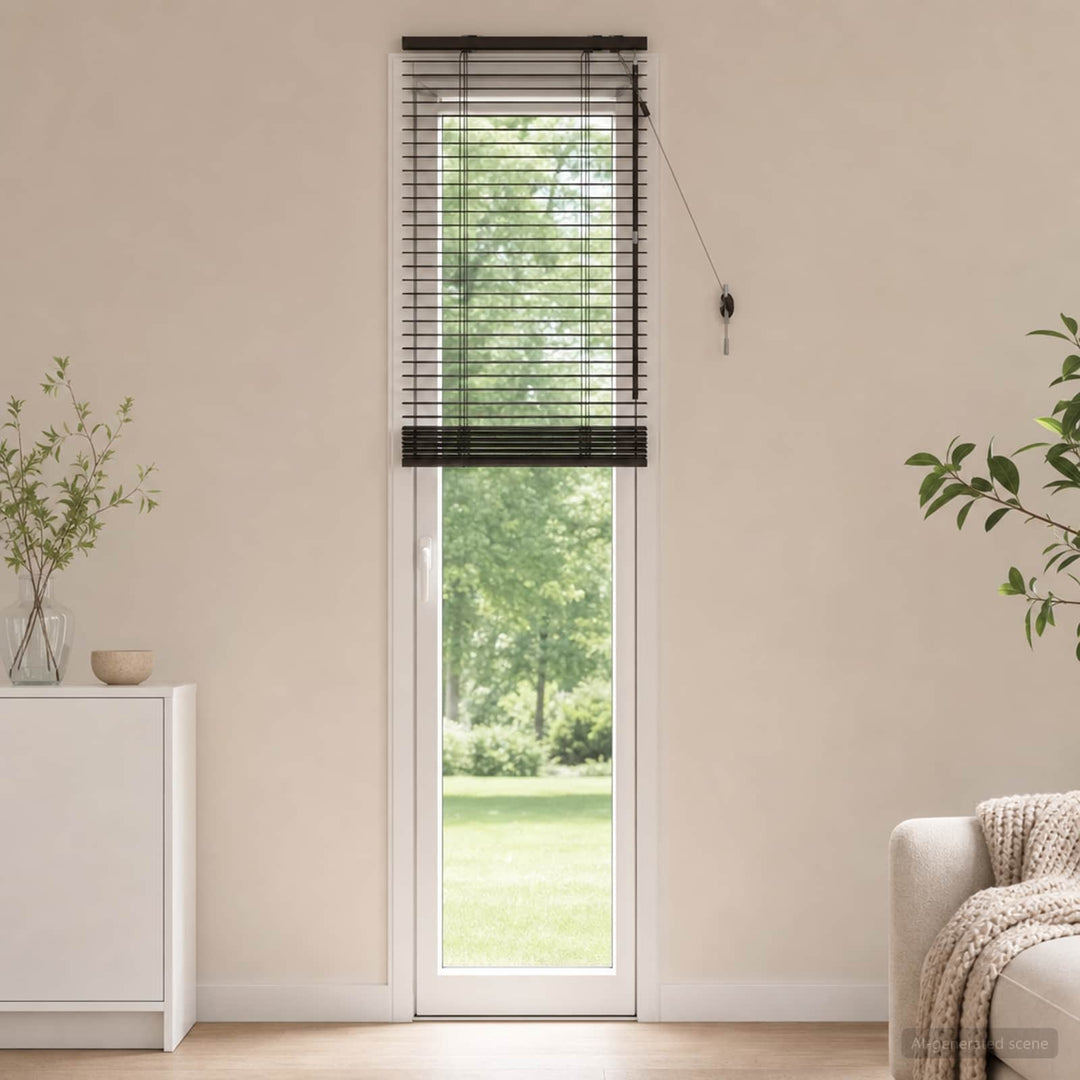 Persienner Mørk Brun 55 x 250 cm 35 mm Massivt Paulownia Træ