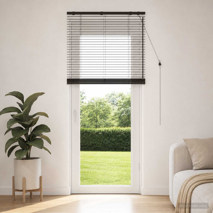 Persienner Mørk Brun 80 x 250 cm 35 mm Massivt Paulownia Træ