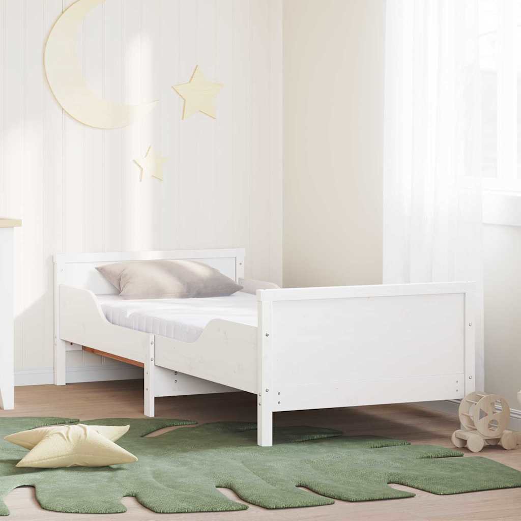 Sengestel med udtrækkelig madras Hvid 80 x 200 cm