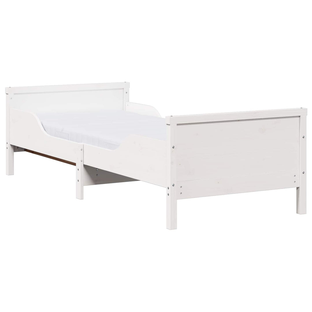 Sengestel med udtrækkelig madras Hvid 80 x 200 cm