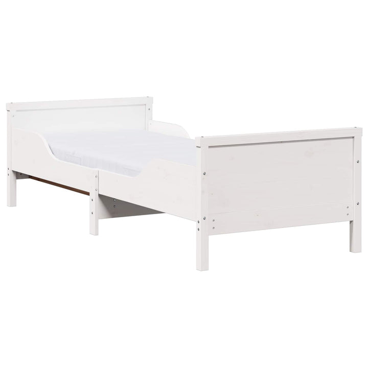 Sengestel med udtrækkelig madras Hvid 80 x 200 cm