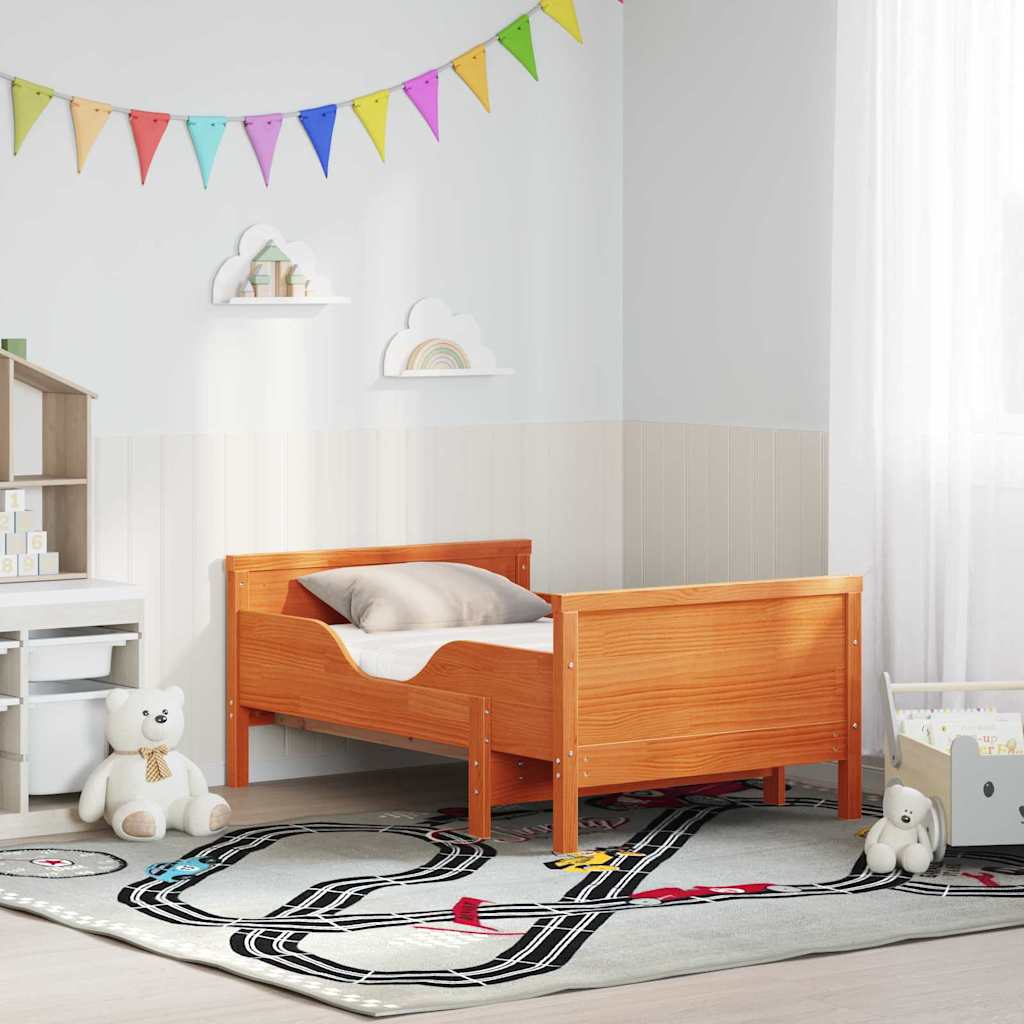 Sengestel med udtrækkelig madras Brun 80 x 200 cm