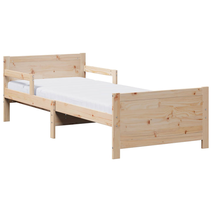 Sengestel med udvidelig madras Brun 80 x 200 cm Massiv fyrretræ