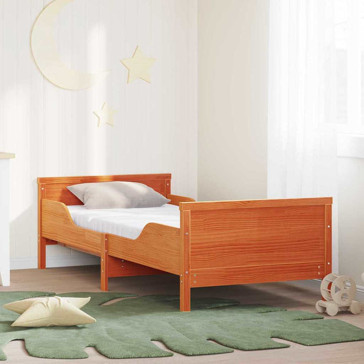 Sengestel med udtrækkelig madras Brun 80 x 200 cm