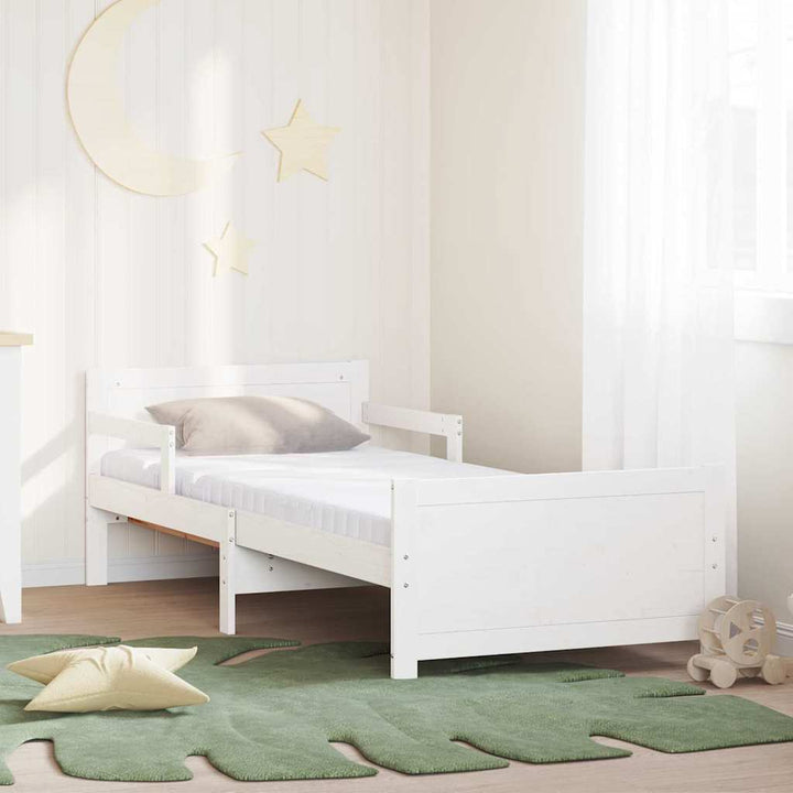 Sengestel med udtrækkelig madras Hvid 80 x 200 cm