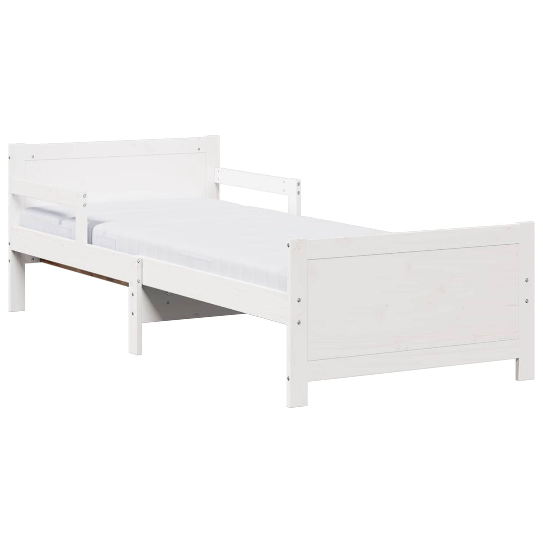 Sengestel med udtrækkelig madras Hvid 80 x 200 cm