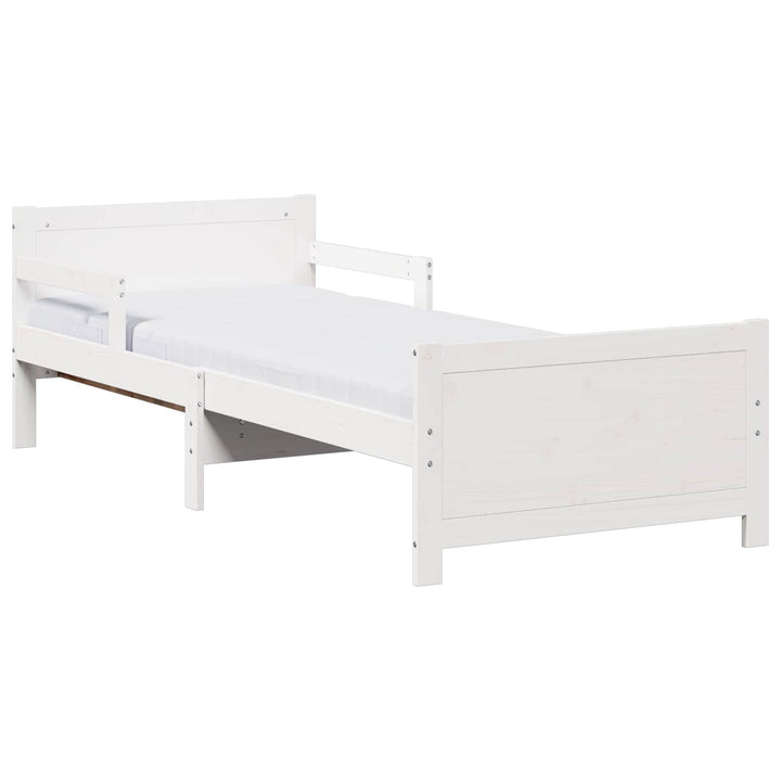 Sengestel med udtrækkelig madras Hvid 80 x 200 cm