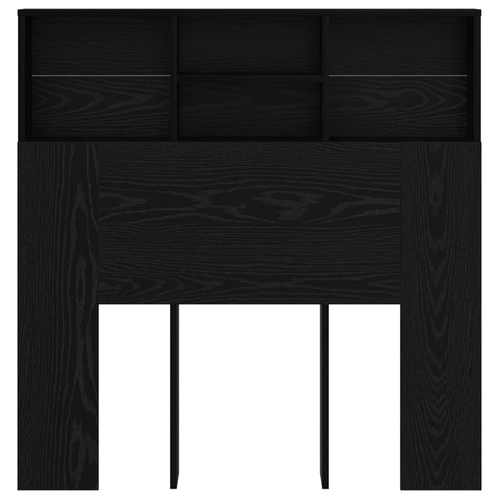 Hovedgærde Skab Sort eg 100 x 19 x 103,5 cm Konstrueret træ