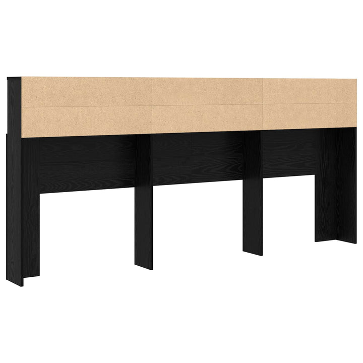 Hovedgærde Skab Sort eg 220 x 19 x 101,5 cm Konstrueret træ
