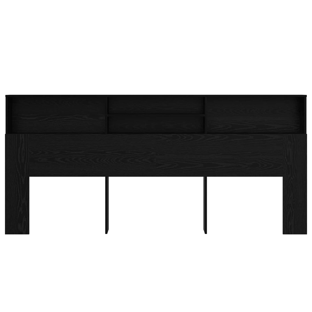Hovedgærde Skab Sort eg 220 x 19 x 101,5 cm Konstrueret træ