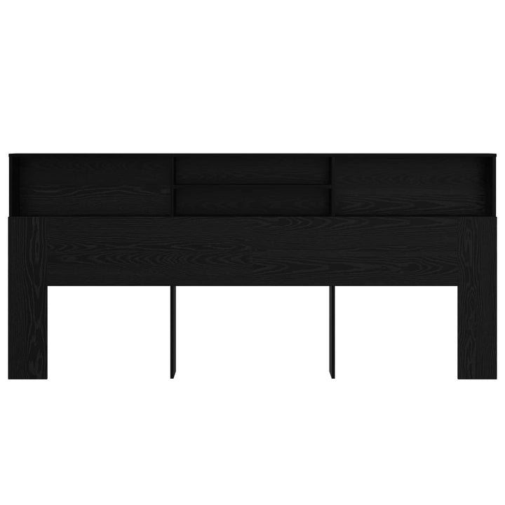 Hovedgærde Skab Sort eg 220 x 19 x 101,5 cm Konstrueret træ