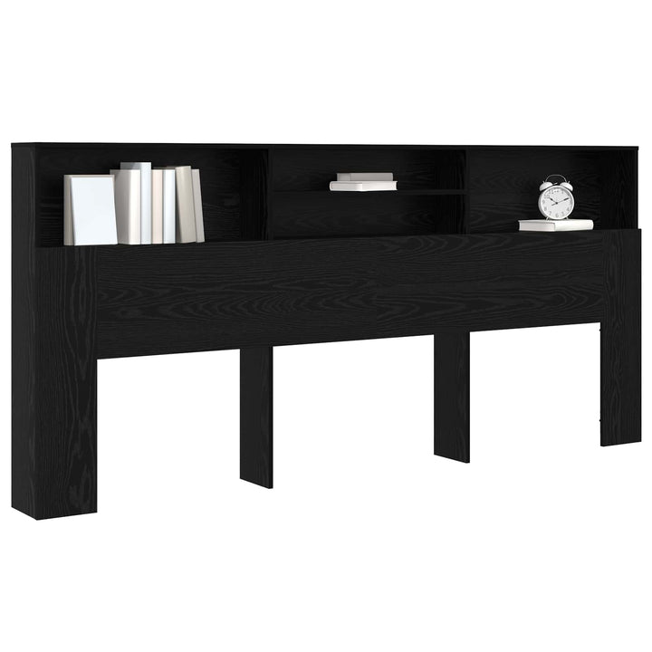 Hovedgærde Skab Sort eg 220 x 19 x 101,5 cm Konstrueret træ