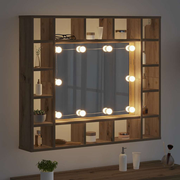 Spejlskab Artisan Egetræ 91 x 15 x 76,5 cm Konstrueret træ