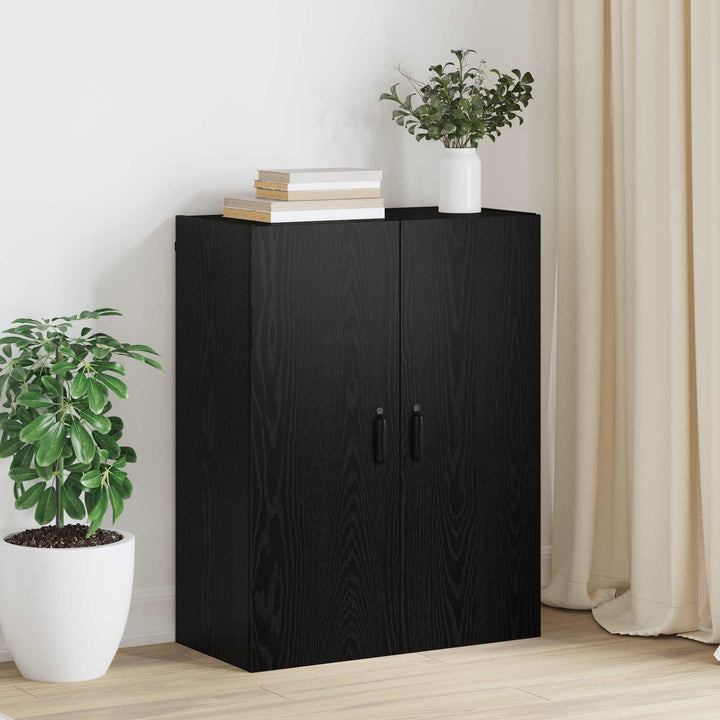 Vægskab Sort eg 69,5 x 34 x 90 cm Konstrueret træ