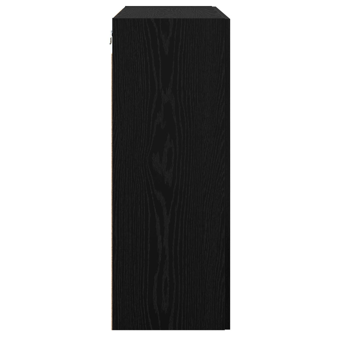 Vægskab Sort eg 69,5 x 34 x 90 cm Konstrueret træ