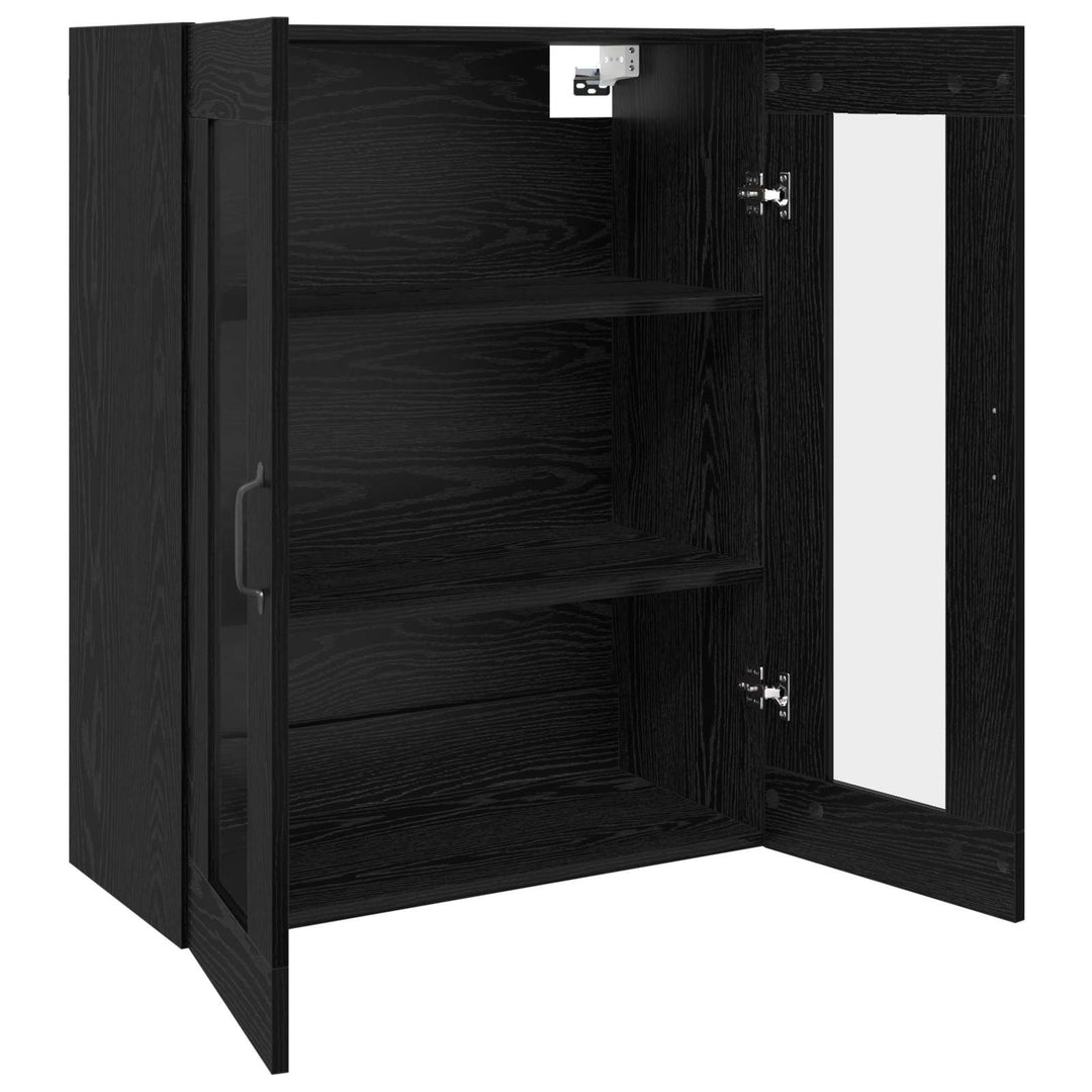Opbevaringsskab Vægmonteret Sort eg 69,5 x 34 x 90 cm