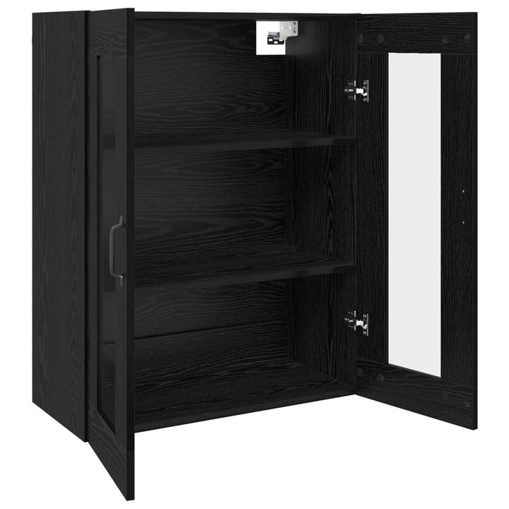 Opbevaringsskab Vægmonteret Sort eg 69,5 x 34 x 90 cm