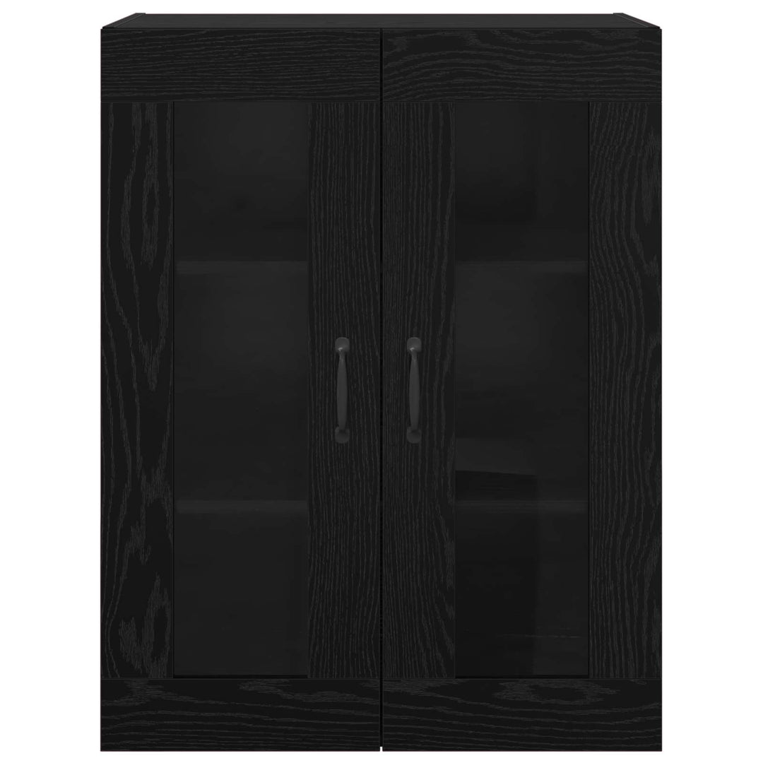 Opbevaringsskab Vægmonteret Sort eg 69,5 x 34 x 90 cm