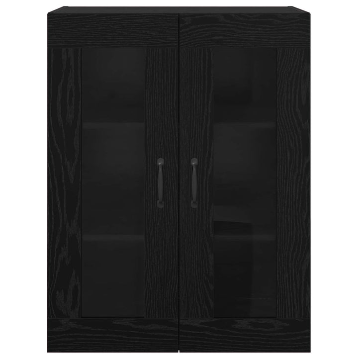 Opbevaringsskab Vægmonteret Sort eg 69,5 x 34 x 90 cm