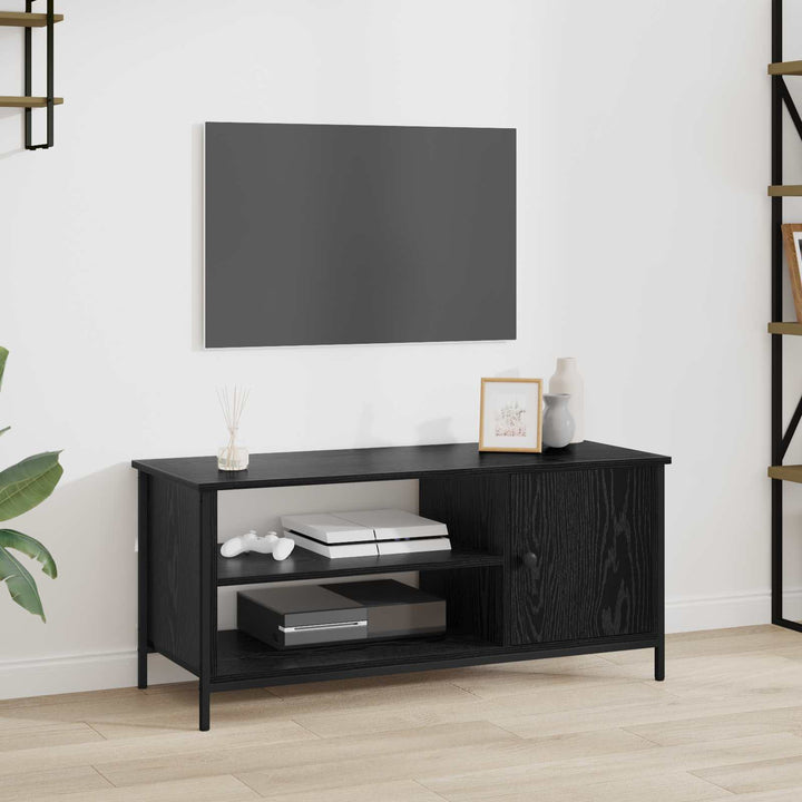 TV-skab Sort eg 100 x 40 x 45 cm Konstrueret træ
