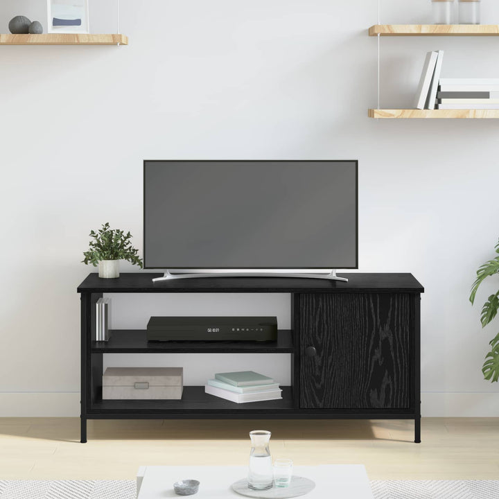 TV-skab Sort eg 100 x 40 x 45 cm Konstrueret træ