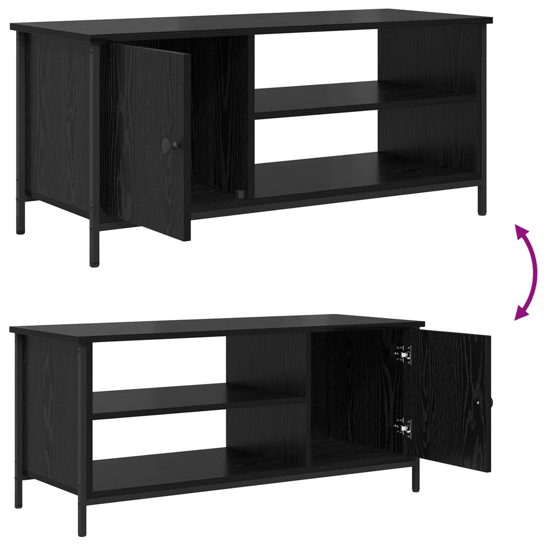 TV-skab Sort eg 100 x 40 x 45 cm Konstrueret træ