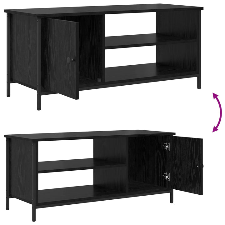 TV-skab Sort eg 100 x 40 x 45 cm Konstrueret træ