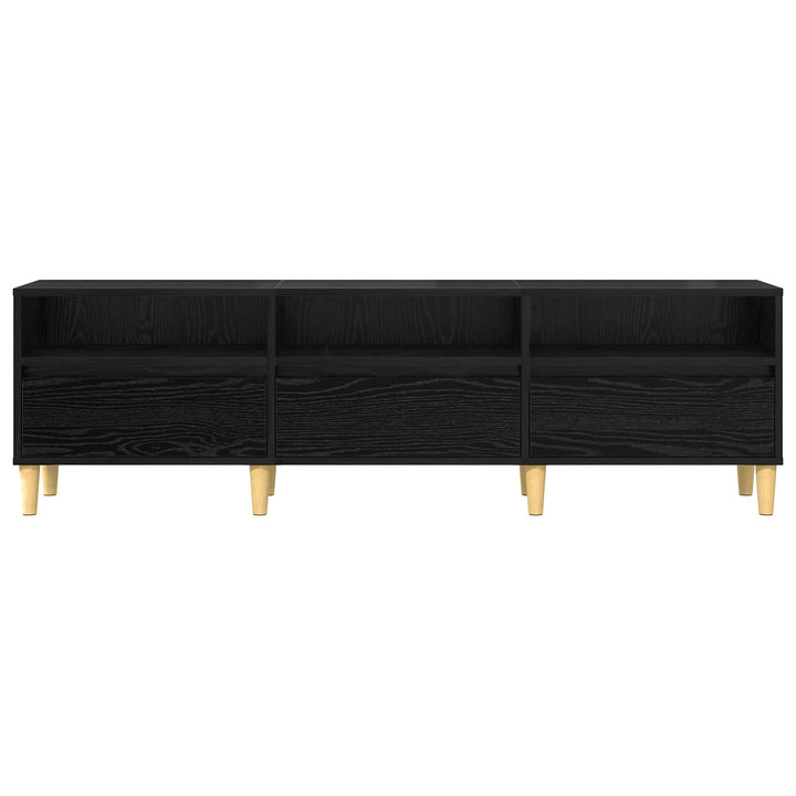 TV-skab med skuffe Sort eg 150 x 30 x 45 cm Konstrueret træ