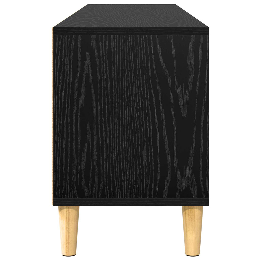 TV-skab med skuffe Sort eg 150 x 30 x 45 cm Konstrueret træ