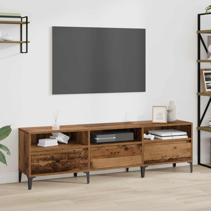 TV-skab Gammelt træ 150 x 30 x 45 cm Ingeniørt træ og jern