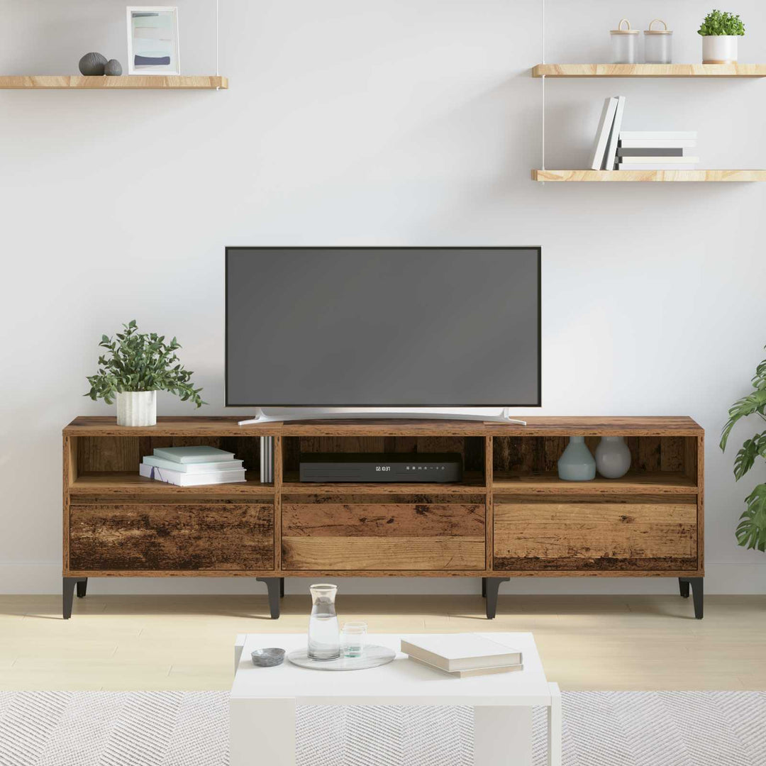 TV-skab Gammelt træ 150 x 30 x 45 cm Ingeniørt træ og jern