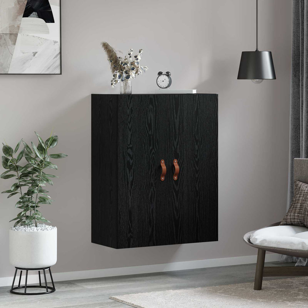 Vægskab Sort eg 69,5 x 34 x 90 cm Konstrueret træ