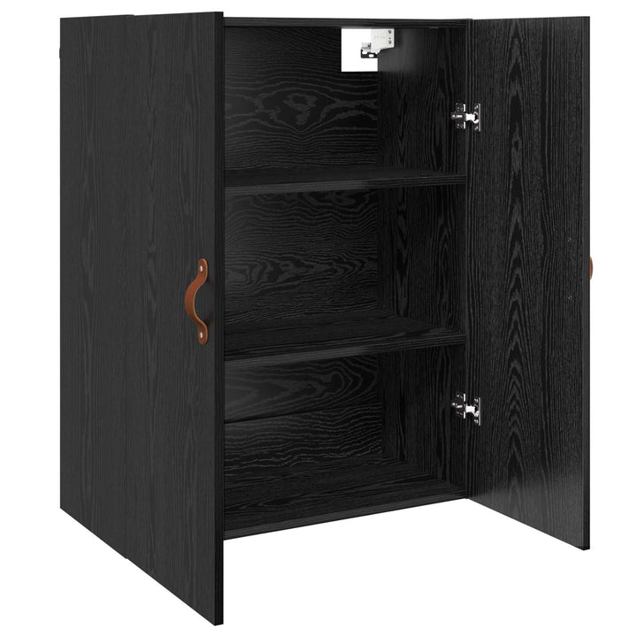 Vægskab Vægmonteret Sort eg 69,5 x 34 x 90 cm Konstrueret træ