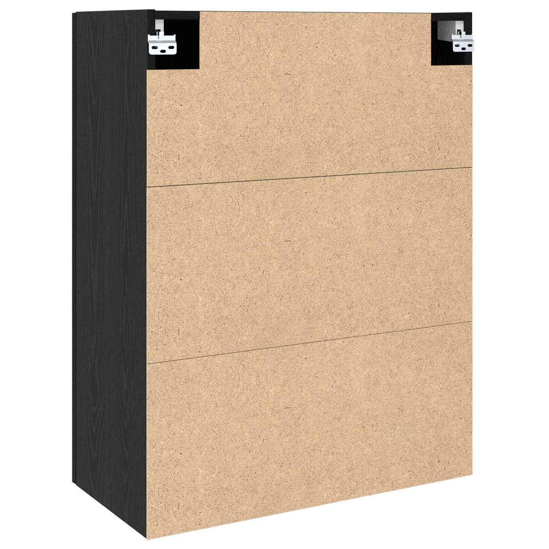 Vægskab Sort eg 69,5 x 34 x 90 cm Konstrueret træ