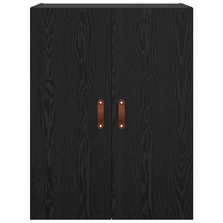 Vægskab Vægmonteret Sort eg 69,5 x 34 x 90 cm Konstrueret træ